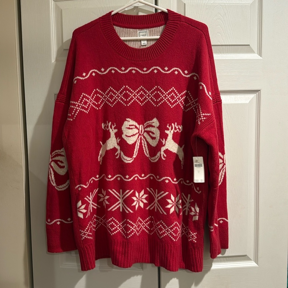 NWT, Anthropologie Holiday Maeve Sweater, Large.